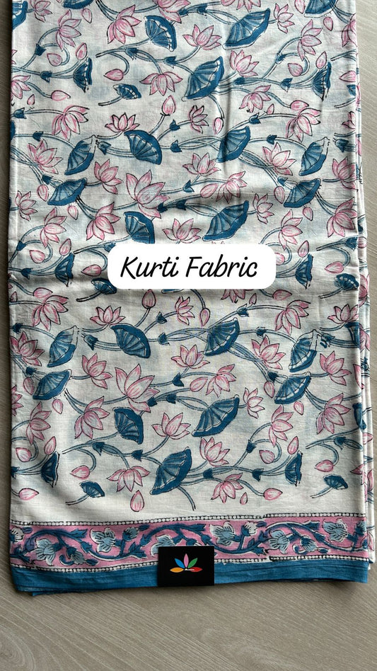 Hand Block Printed Cotton Suit with Kota Duppata -24659-24660