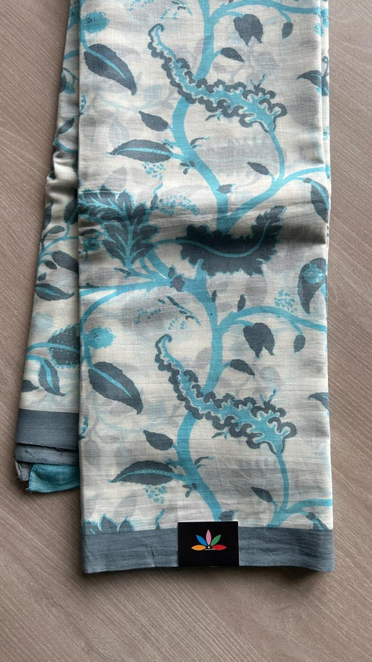 Printed Fine Mul Cotton Saree-24753