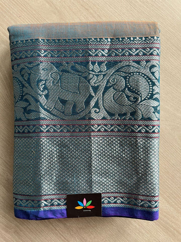 Long Elephant Border Narayanpet Mercerized Cotton Saree -24788