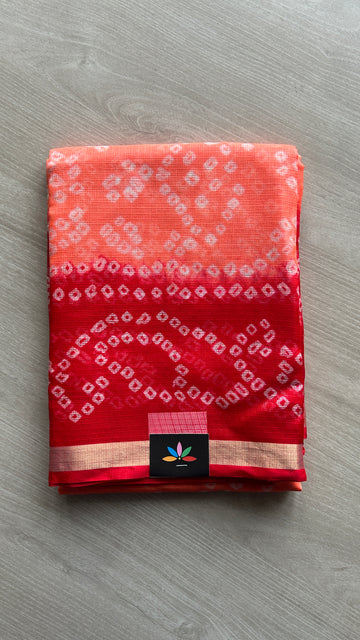 Bandhini Print Pure Kota Silk Saree-24849