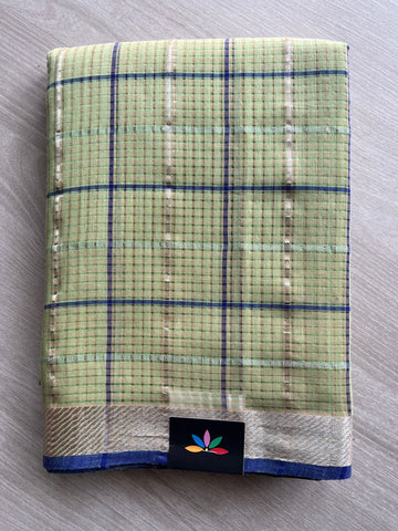 Checked Missing checks Handloom Mangalagiri Cotton Saree -24994