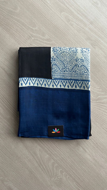 Handcrafted Geometric Design Light Weight Mulberry Silk Saree -25065