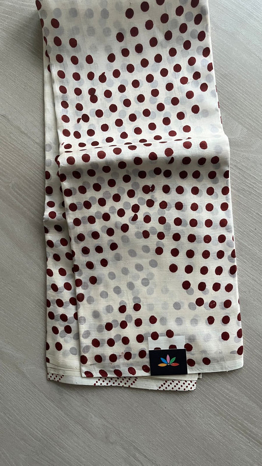 Handcrafted Geometric Design Light Weight Mulberry Silk Saree -25073