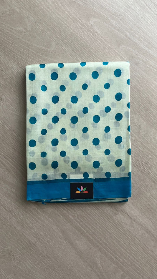 Handcrafted Geometric Design Light Weight Mulberry Silk Saree -25074