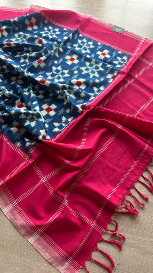 Handloom Telia Rumal Cotton Duppata -25142