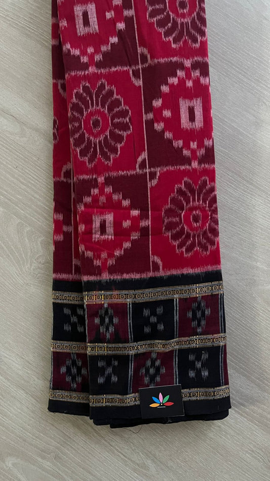Handwoven Orissa Ikkat Cotton Saree- 25147