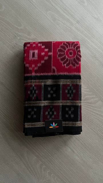 Handwoven Orissa Ikkat Cotton Saree- 25147
