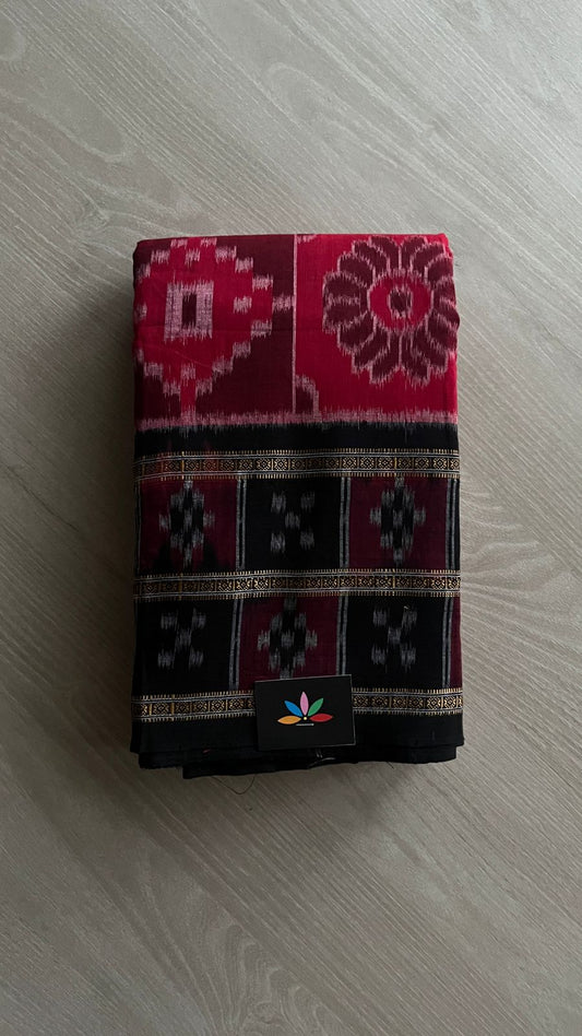 Handwoven Orissa Ikkat Cotton Saree- 25147
