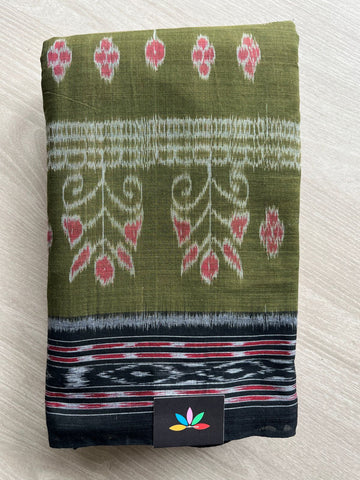 Handwoven Orissa Ikkat Cotton Saree- 25160