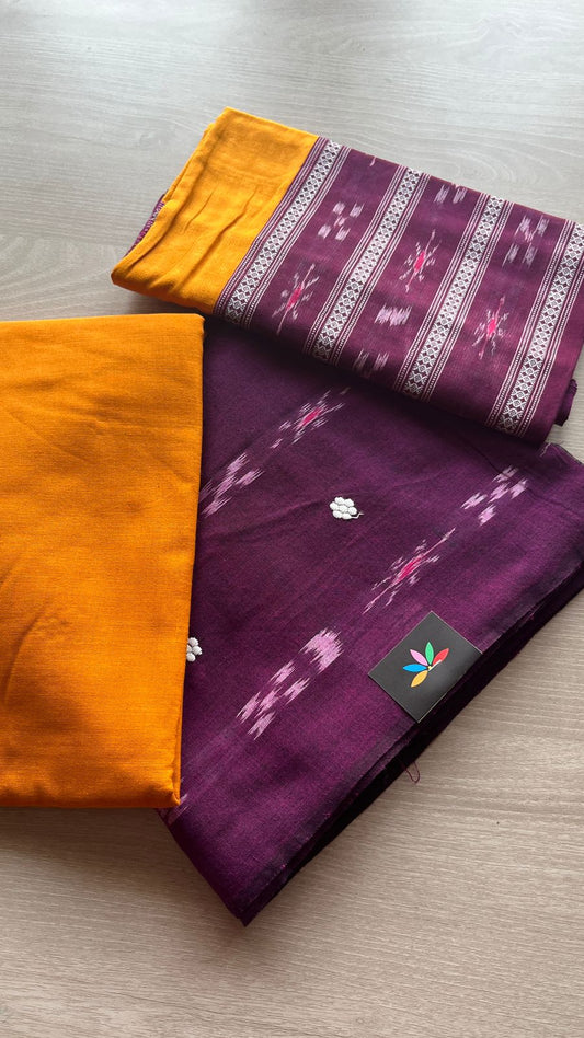 Handloom Orissa Ikkat Cotton Suit Set -25166