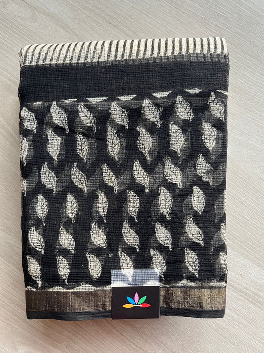 Handblock Printed Kota Doria Saree -25241-25242