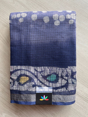 Handblock Printed Kota Doria Saree -25257-25258