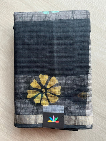 Handblock Printed Kota Doria Saree -25283-25284