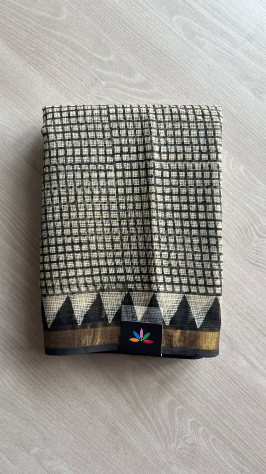 Handblock Printed Kota Doria Saree -25291-25292