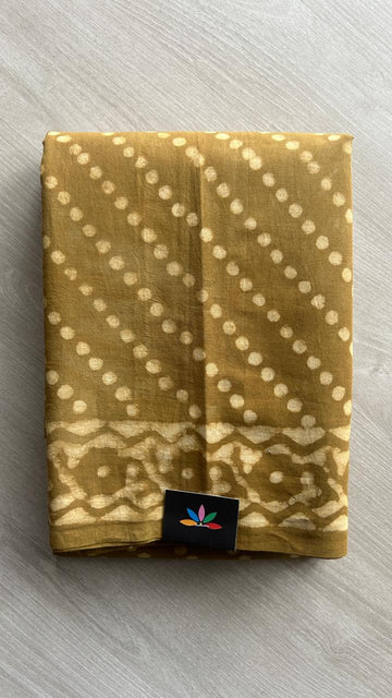 Hand Block Printed Fine Mul Cotton Saree -25297-25298