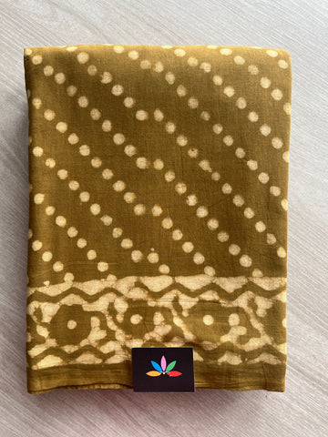 Hand Block Printed Fine Mul Cotton Saree -25297-25298