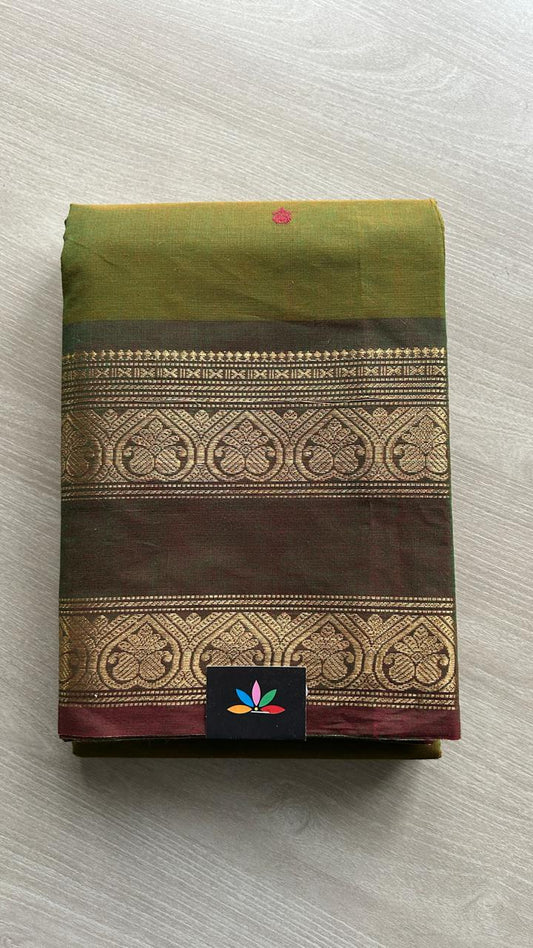 Zari Border Chettinad Cotton Saree - 25322