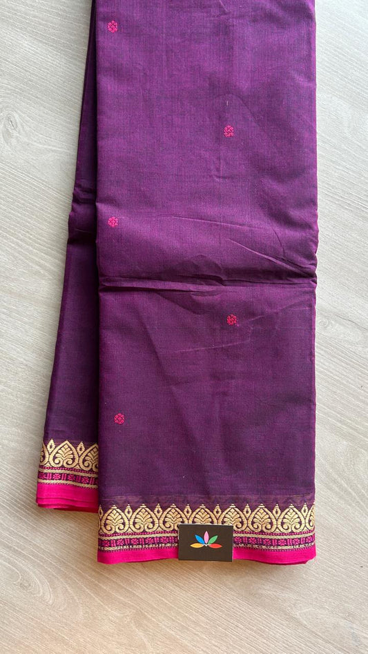 Thread Border Chettinad Cotton Saree - 25342