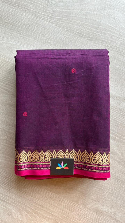 Thread Border Chettinad Cotton Saree - 25342