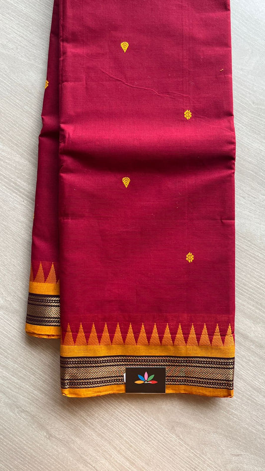 Thread Border Chettinad Cotton Saree - 25362