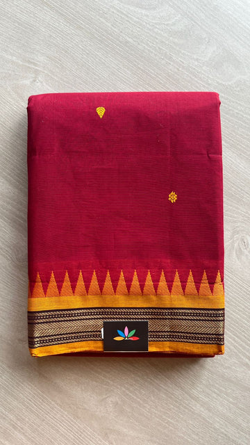 Thread Border Chettinad Cotton Saree - 25362