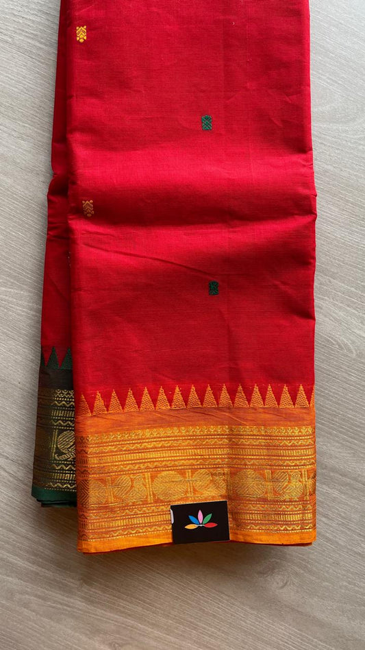 Zari Border Chettinad Cotton Saree - 25329