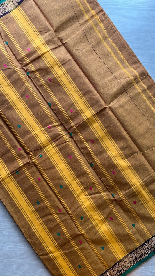 Thread Border Chettinad Cotton Saree - 25345