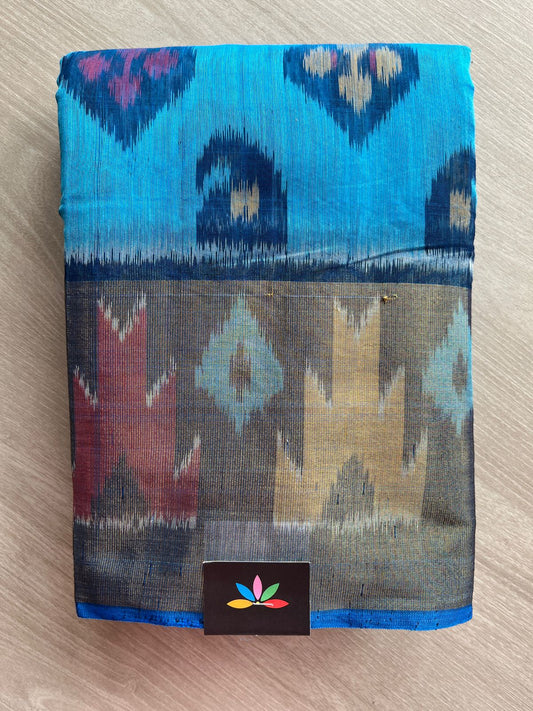 Varnikaa - All Over Ikkat Silk Cotton Saree -25398