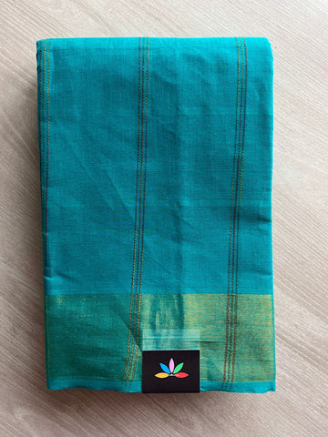 The Linear Edit - Simple Multi-color Line Cotton Saree -25403-25404