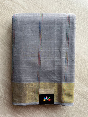 The Linear Edit - Simple Multi-color Line Cotton Saree -25405-25406