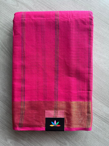 The Linear Edit - Simple Multi-color Line Cotton Saree -25411-25412