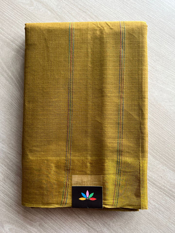 The Linear Edit - Simple Multi-color Line Cotton Saree -25413-25414