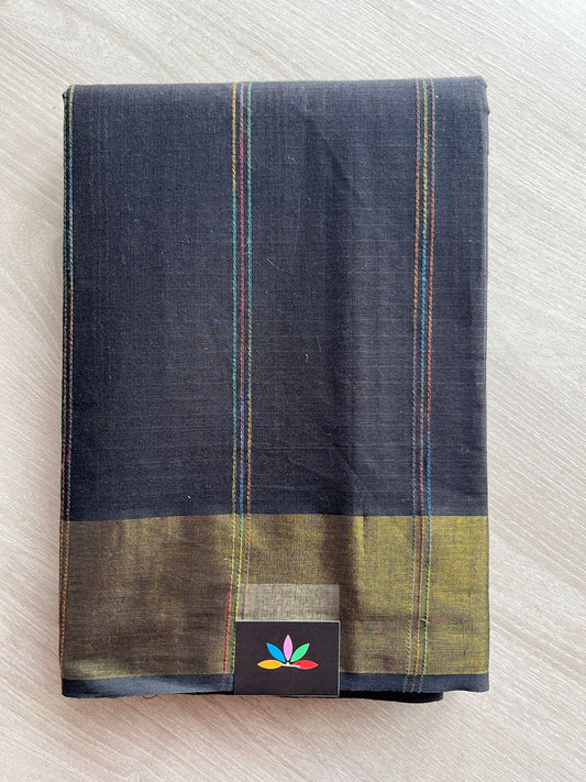 The Linear Edit - Simple Multi-color Line Cotton Saree -25416-25419