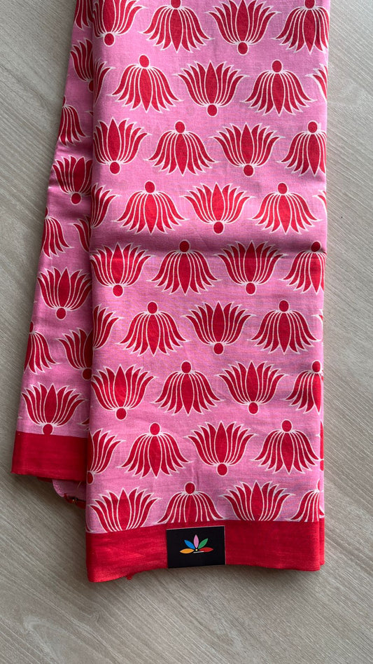 Printed Fine Mul Cotton Saree-25423