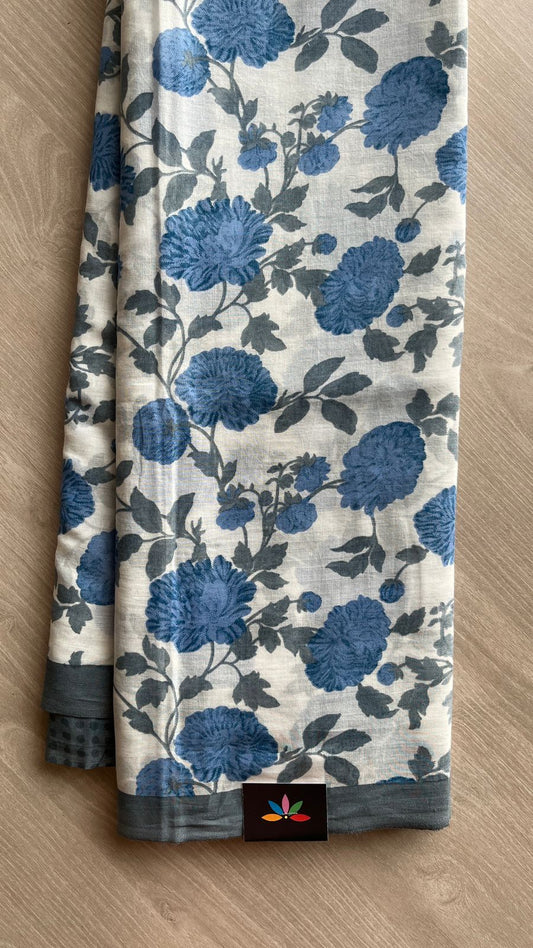 Printed Fine Mul Cotton Saree-25432