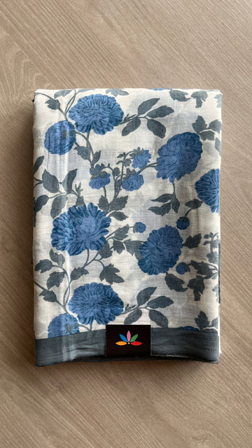 Printed Fine Mul Cotton Saree-25432