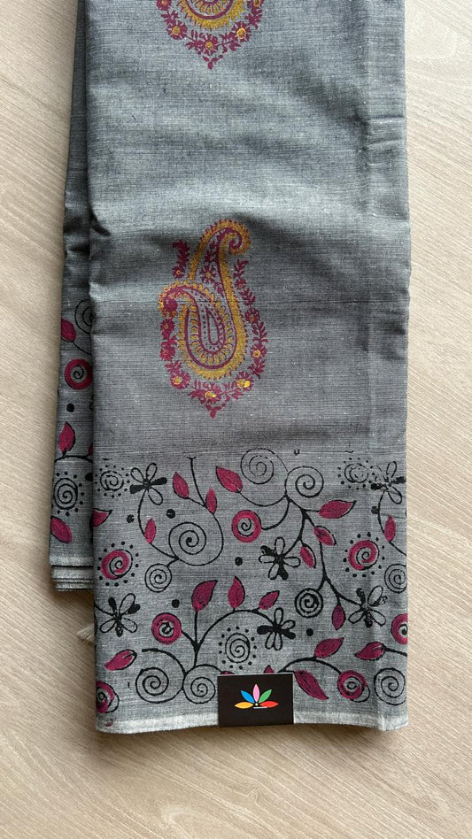 Simple Printed Cotton Saree -25495