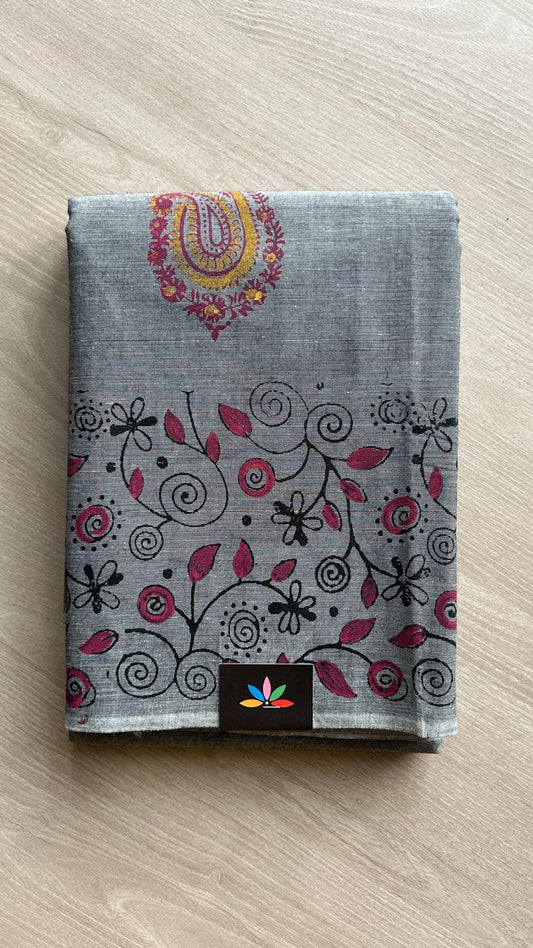 Simple Printed Cotton Saree -25495