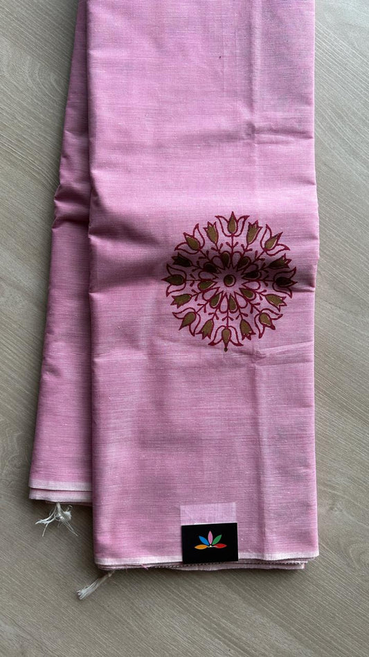 Simple Printed Cotton Saree -25496