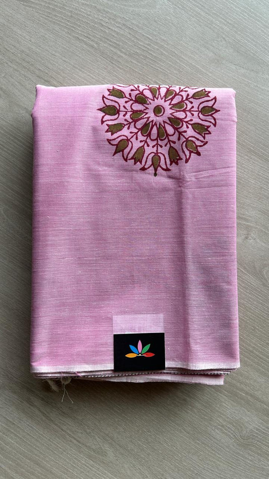 Simple Printed Cotton Saree -25496