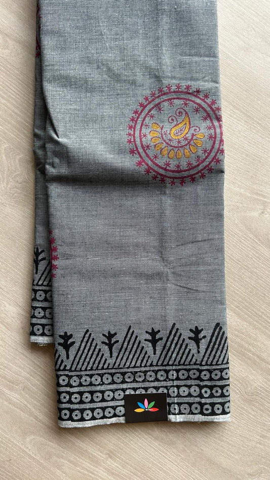 Simple Printed Cotton Saree -25499