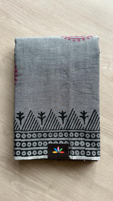 Simple Printed Cotton Saree -25499