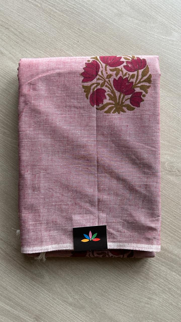 Simple Printed Cotton Saree -25502