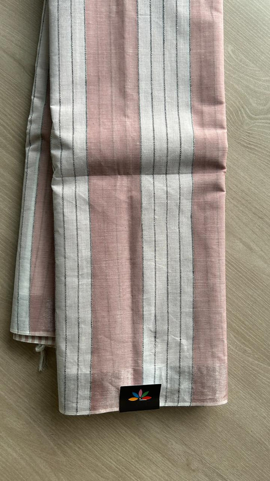 Simple Striped Cotton Saree -25514