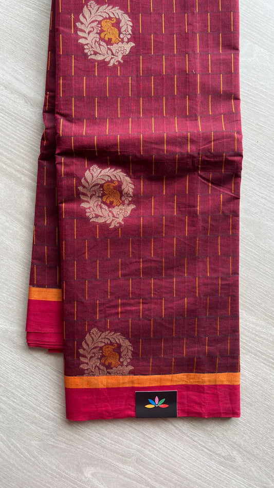 Intricately Woven Cotton Saree -25520