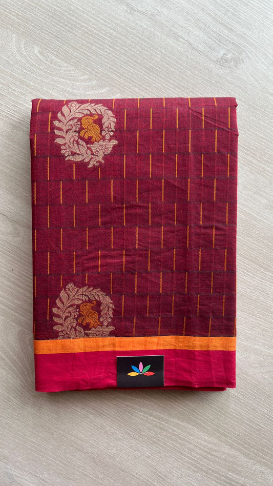 Intricately Woven Cotton Saree -25520