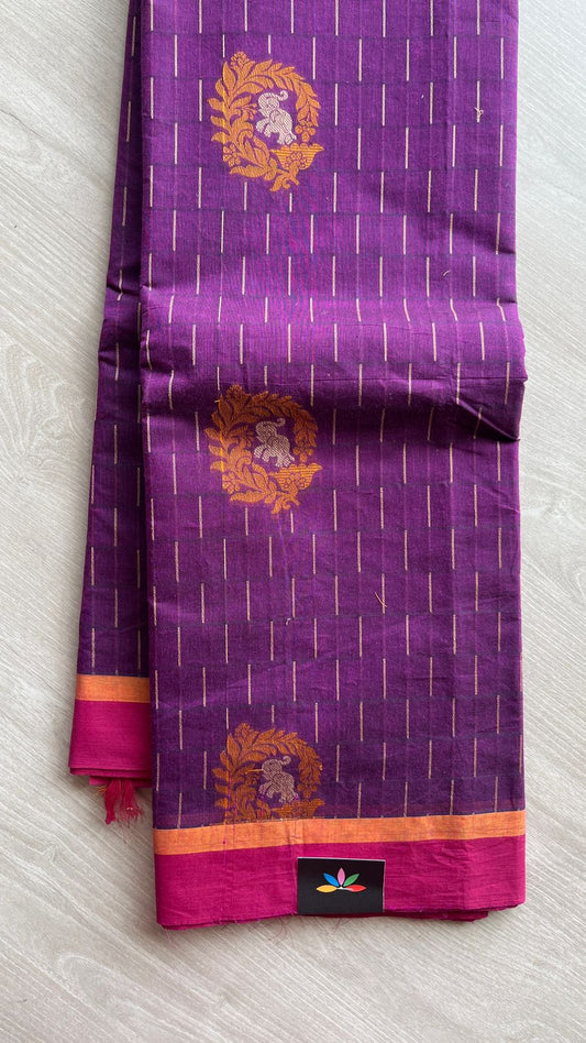 Intricately Woven Cotton Saree -25522