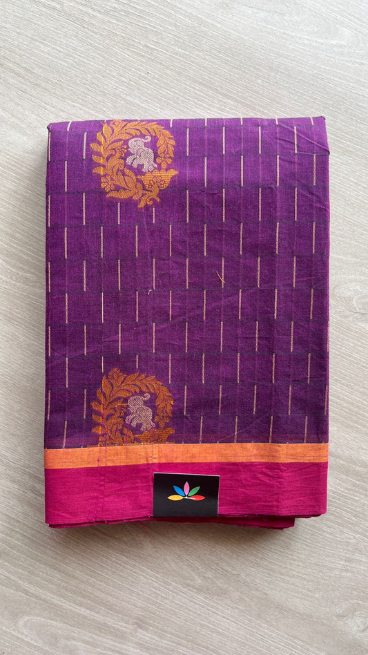 Intricately Woven Cotton Saree -25522