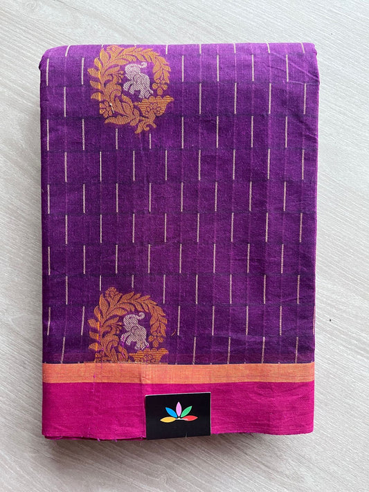 Intricately Woven Cotton Saree -25522