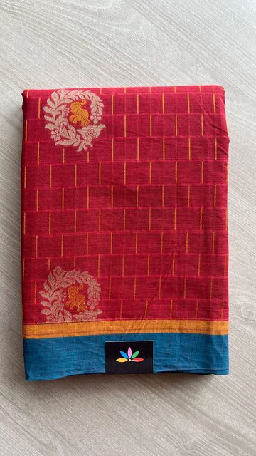 Intricately Woven Cotton Saree -25524
